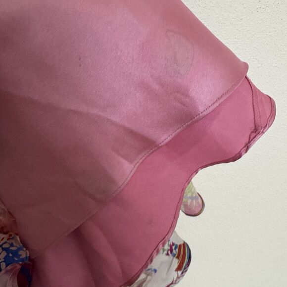 Vtg Cache Dress Womens 6‎ Floral Floor Length Gown Silk Chiffon Remnants FLAWED - Picture 16 of 16